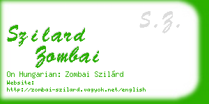 szilard zombai business card